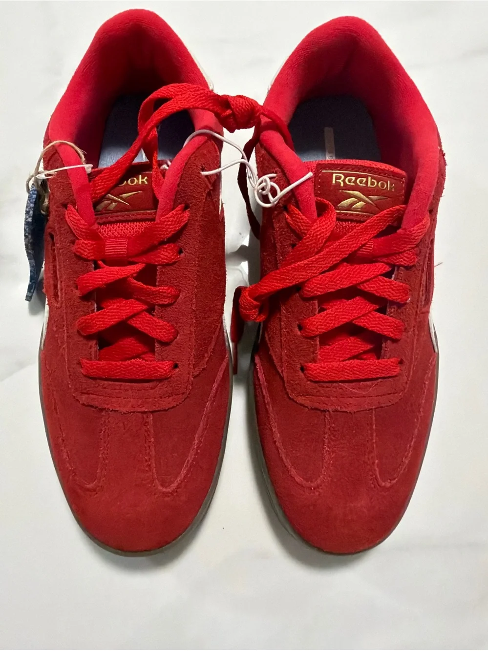 Reebok Red Suede Gum Sole Retro Sneakers Women’s 7.5 NWT